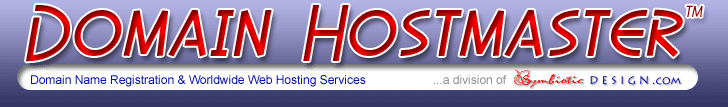 Domain Name Registration and Worldwide Web Hosting Services Logo Banner
